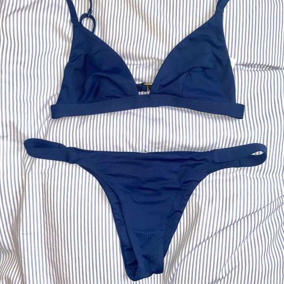 Navy blue Vitamin A swim bikini size S/M - Picture 1 of 9